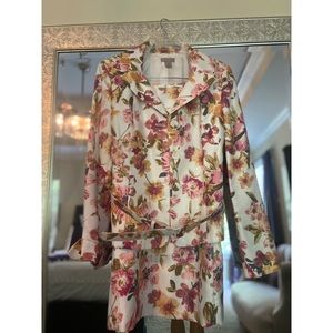 NWOT • Kim Rogers • two piece floral suit set